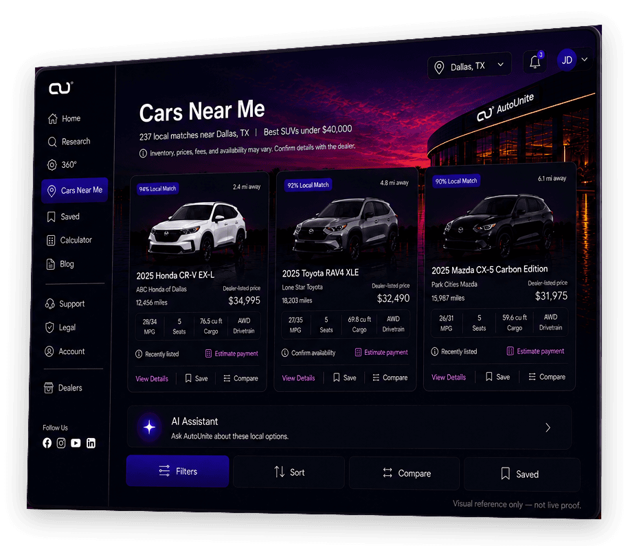 Cars Near Me preview on AutoUnite